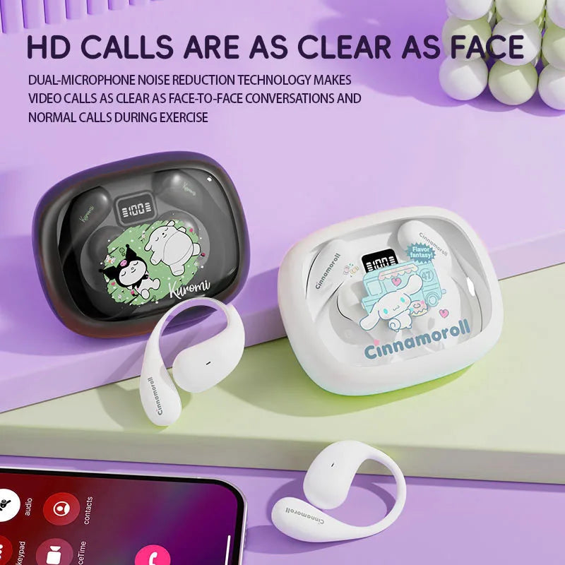 Bluetooth 5.3 Wireless Earbuds with Earhooks,Sport Headphones,ENC Mic,Type-C Fast Charging,Perfect for Workout and Daily Use