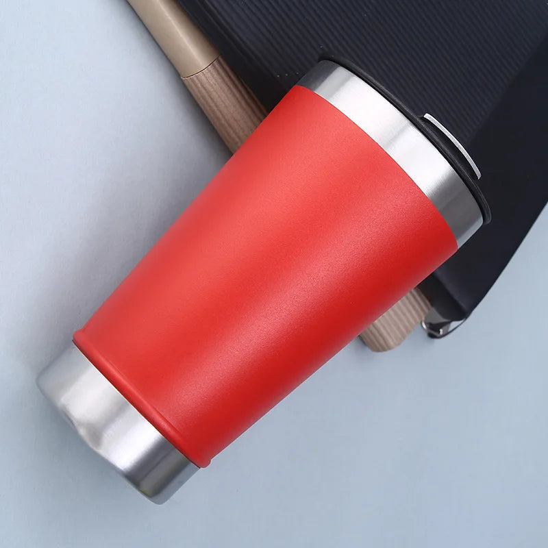 20Pcs/Lot 20OZ Thermal Cup Cold Beer Cups With Opener Lid Stainless Steel Thermos Coffee Mugs For Tea Thermal Tumblers Drinkware