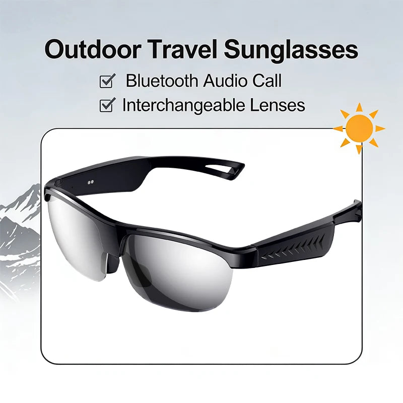 Fashion Bluetooth Smart Glasses Men Women Intelligent Noise ReductionBOSS Sound Chamber Speaker Clear Call UV Protection Lens