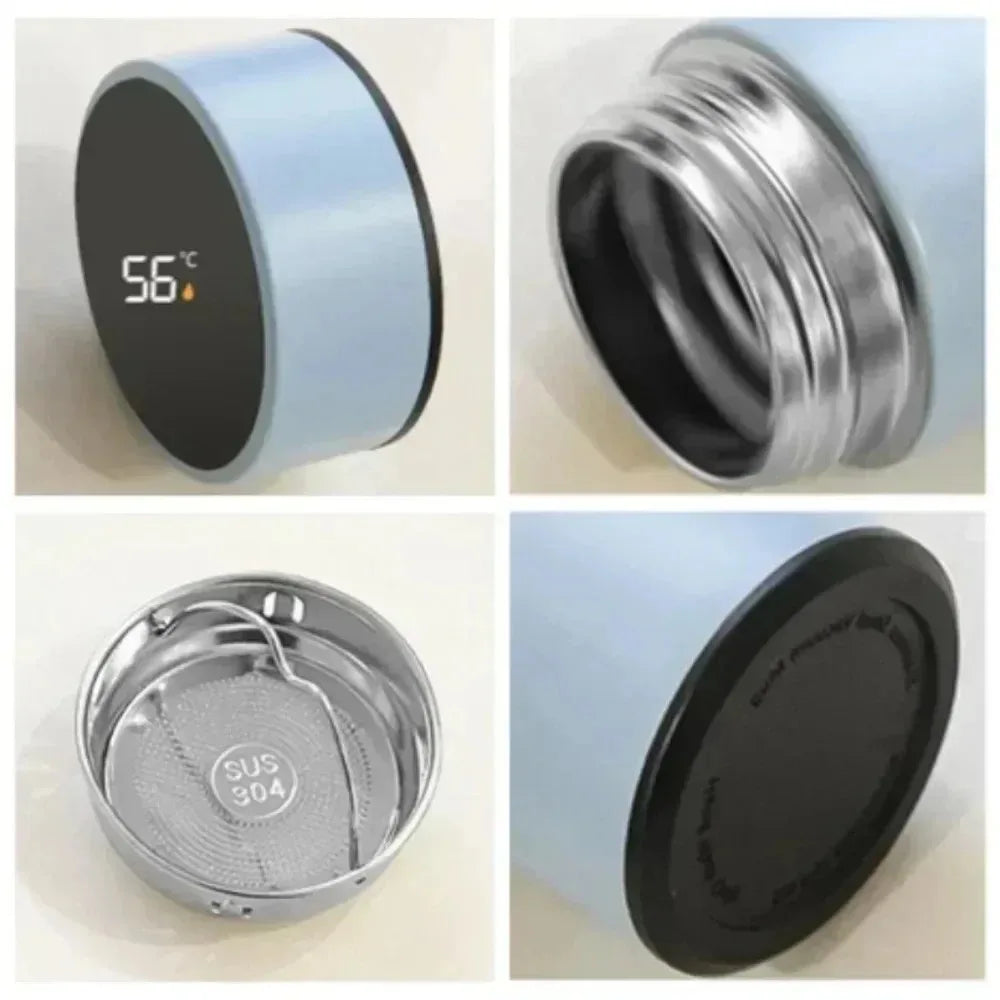 Custom Name 200ML Smart Display Thermos Cup 304 Stainless Steel Mini Pocket Size Portable Thermal Mug for Student School Outdoor