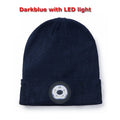 Warm Beanie Bluetooth 5.0 LED Hat Wireless Stereo Headset Music Player with MIC for Handsfree Support Dimming Rechargeable