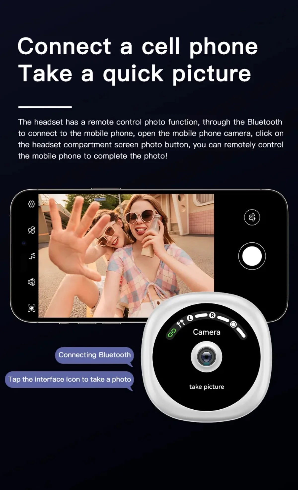 Wireless Bluetooth Translation Headphones with Touch Screen ANC ENC Noise Cancellation 164 Languages Translator Lifetime Free
