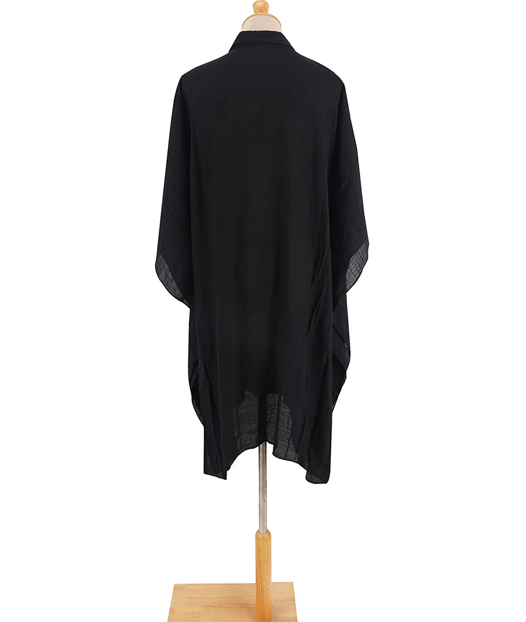 Summer Casual  Sunscreen Beach Dress Woman Bikini Cover-up Swimsuit Solid Sexy Beachwear Loose Cardigan Sun Protection Dresses