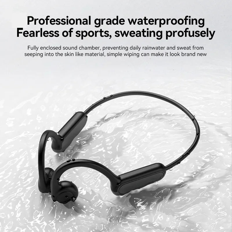 Bluetooth 5.3 Bone Conduction Earphones Sports Wireless Headphones Ear Hook Waterproof Headset For Driving Running New Design