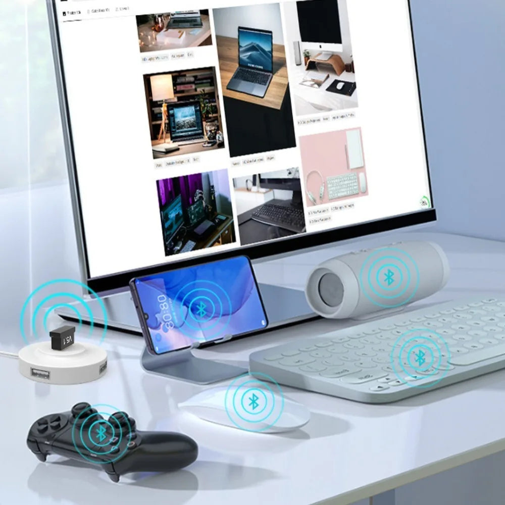 Bluetooth Transmitter USB Wireless Adapter Bluetooth 5.3 Audio Receiver USB Bluetooth 5.3 Adapter USB Dongle Wireless