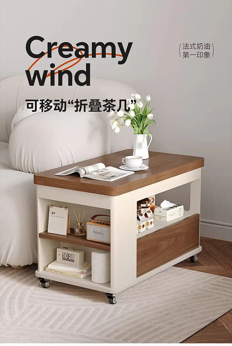 Folding Coffee Tables Multifunctional With Wheels Living Room Storage Side Tables Lounge Center Dining Table Hotel Furniture