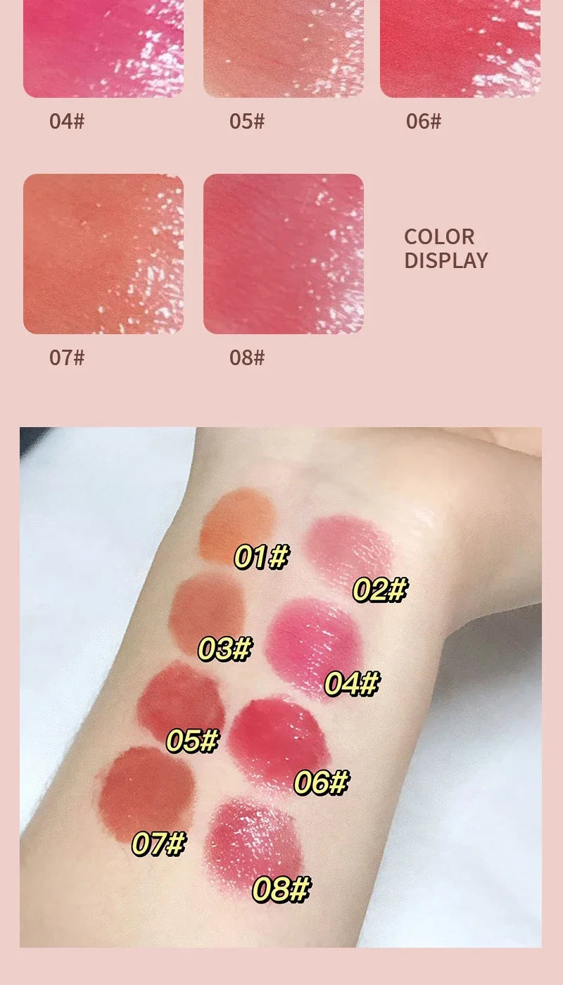 Non Transfer Lip Gloss Waterproof Long Lasting, High Shine Mirror Finish, Velvety Moisturizing Lip Stain, Natural Look Vegan Mak