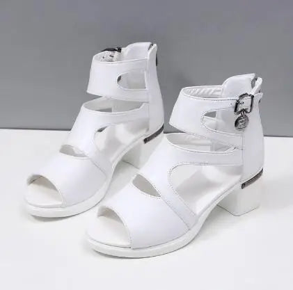 2025 NEW Comfortable Fashion Shoes Women Sandals High Heels Summer Sweet Fashion Wedding Shoes White and Black Handmade Sandals