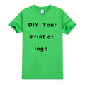 Summer New Custom T-shirt Women and Men Custom Printed 100% Cotton Short-sleeved Logo Photo You Designed Brand Text Personalized