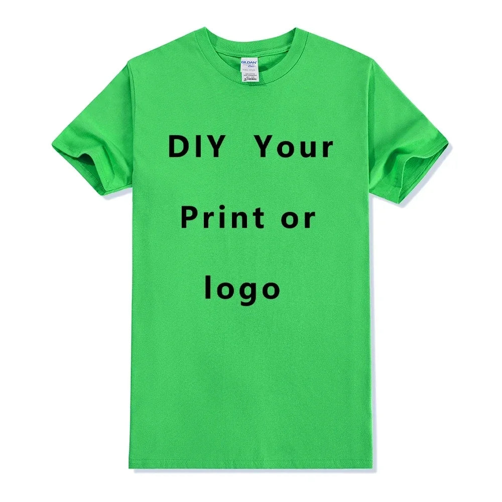 Summer New Custom T-shirt Women and Men Custom Printed 100% Cotton Short-sleeved Logo Photo You Designed Brand Text Personalized