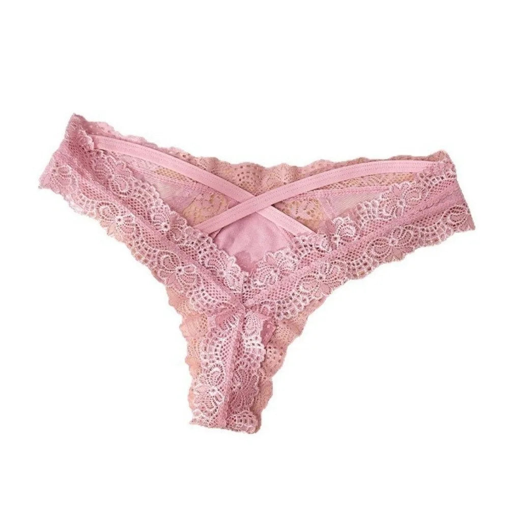 Lingerie Hollow Underwear Women Low Waist Breathable Lady Panties Seamless Briefs Lace Thong Girl Lady