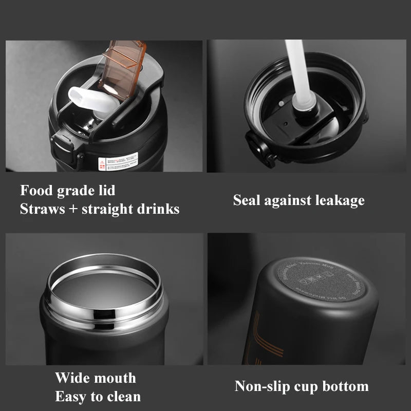 Coffee thermal mug Stainless Steel Thermos Tumbler Cups Vacuum Flask thermo Water Bottle Tea Mug Thermocup commercial affairs