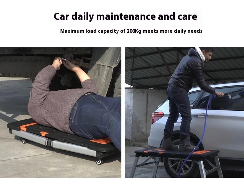 Multifunctional Folding Work Table Portable Trolley Folding Cart With Wheels Workshop Tool Outing Handcart Multifunctional Fold
