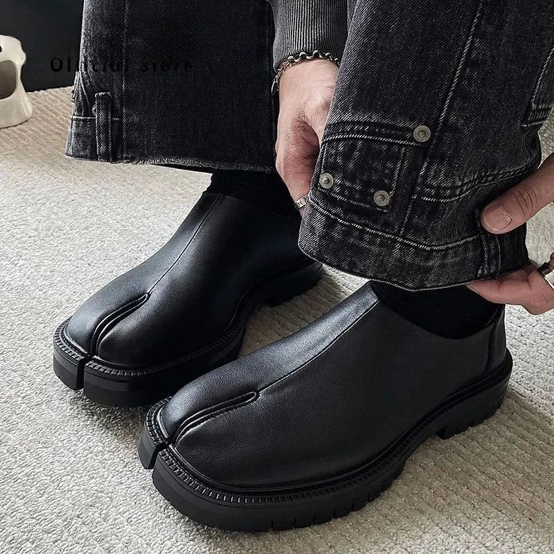 Shoes for Men Women Genuine Leather Classic Split Toe Shoes Casual Shoes Unisex Flat Shoe Comfortable Design Men Shoe Zapatos