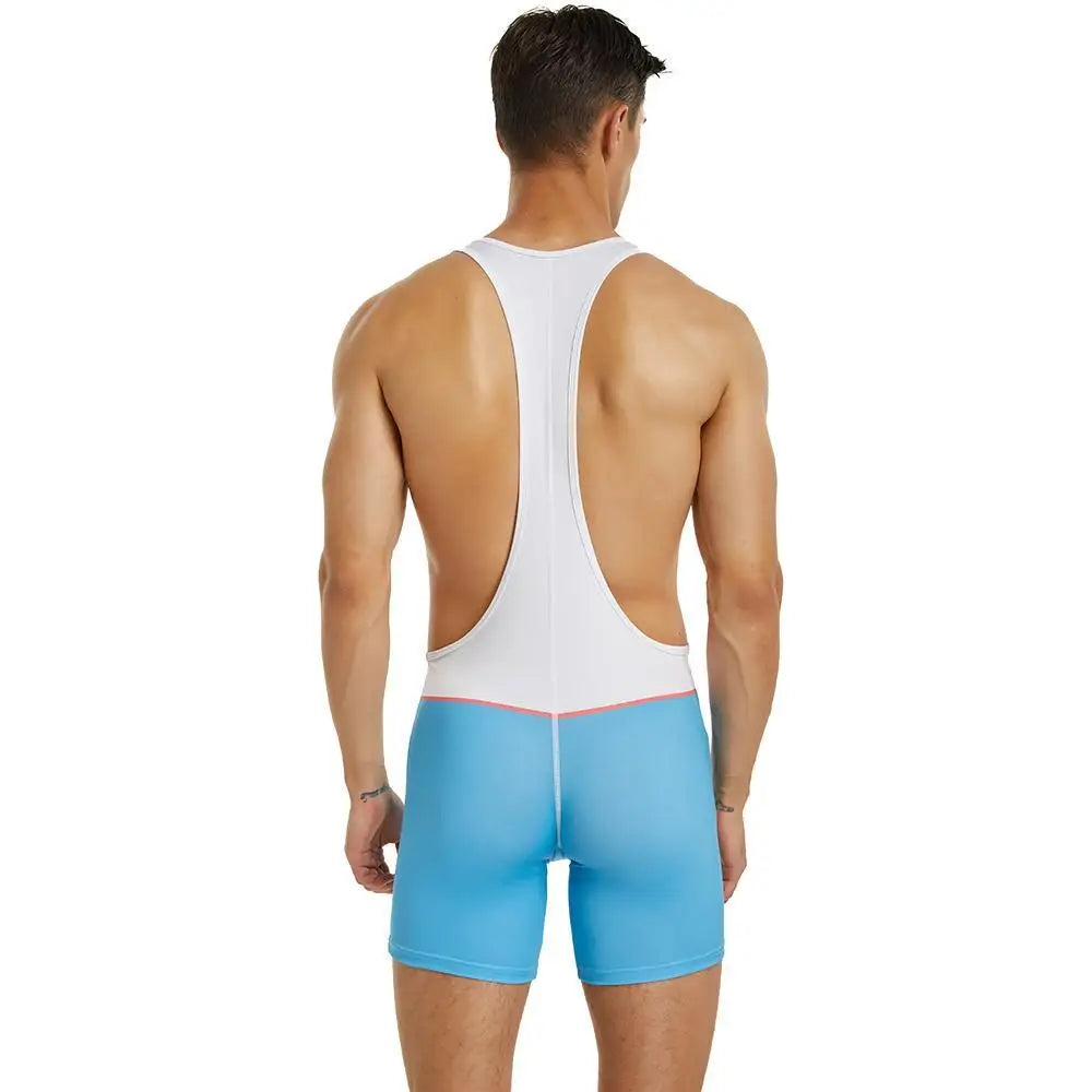 SEOBEAN Mens Undershirts Bodysuit Wrestling Singlet Fitness Workout One-piece Vest Bodywear Underwear Bodybuilding Jumpsuit