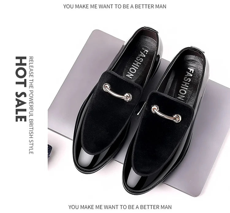 Suede Shoes for Men Luxury Designer Men Dress Shoes Fashion  Elegant Wedding Shoes italian style Men Oxford Shoe Big Size 38-48