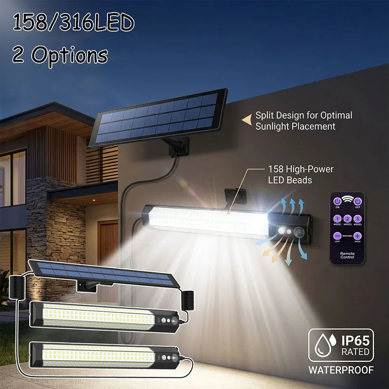 Solar Lights Outdoor 158/316LED 7 Modes Separable Waterproof Garden Patio Yard Christmas Party Decor Landscape Lighting