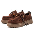 Men's Wide Toe Barefoot Shoes Classic Retro Casual Shoes Lightweight Outdoor Sports Walking Shoes Brown Thick Soled Work Shoes