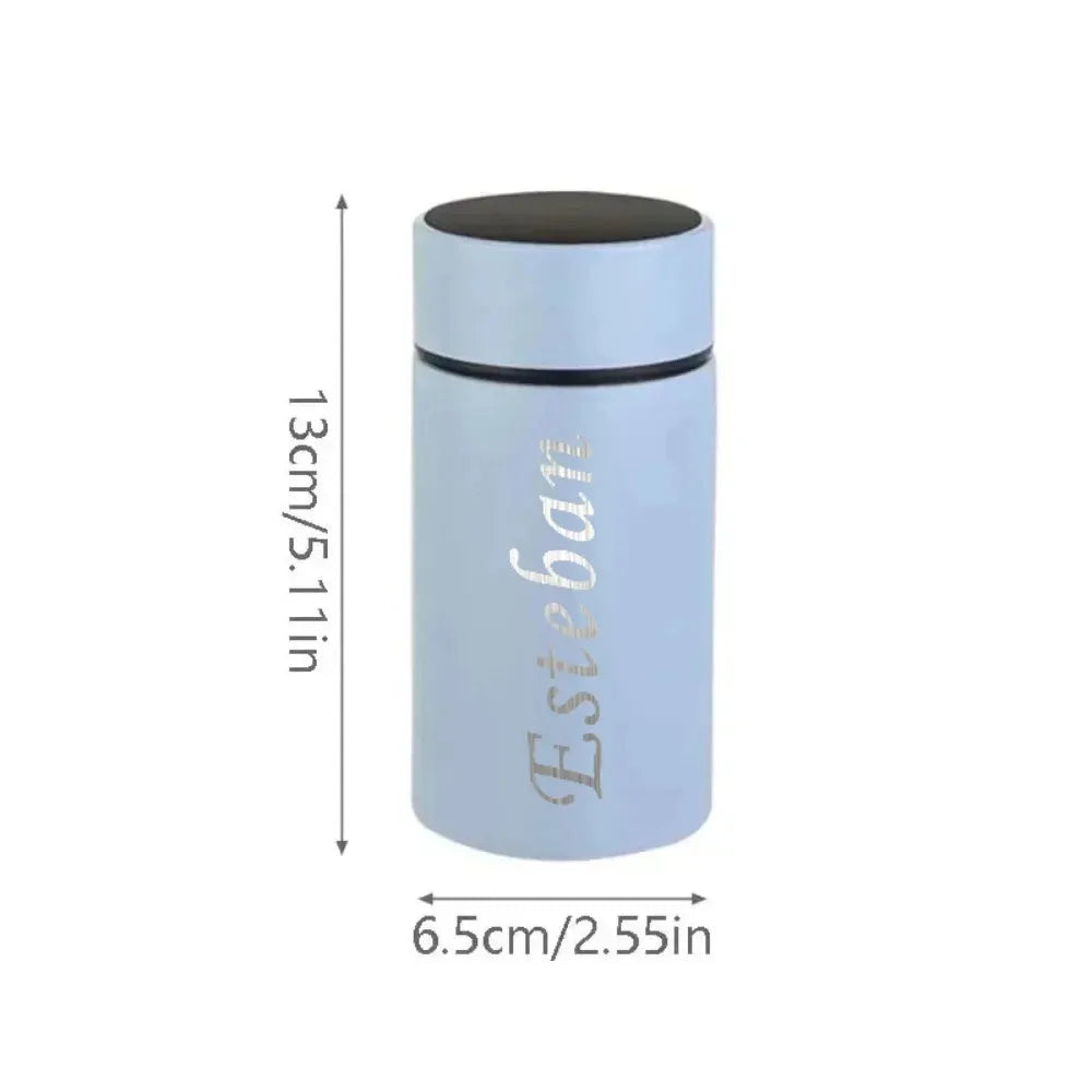 Custom Name 200ML Smart Display Thermos Cup 304 Stainless Steel Mini Pocket Size Portable Thermal Mug for Student School Outdoor