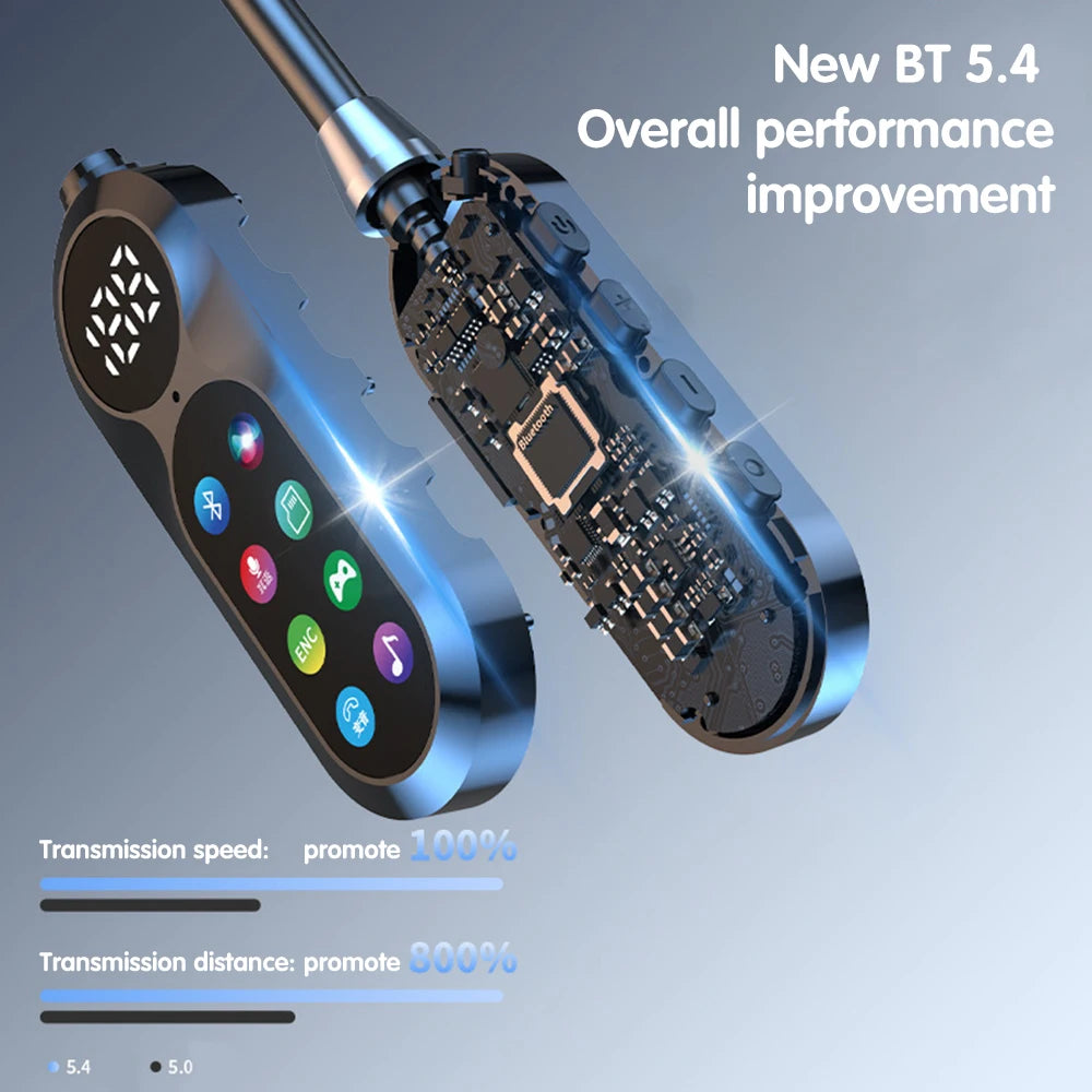Wireless Bluetooth 5.4 Earbuds with LED Display HiFi Sound for Sports And Gaming - Headset