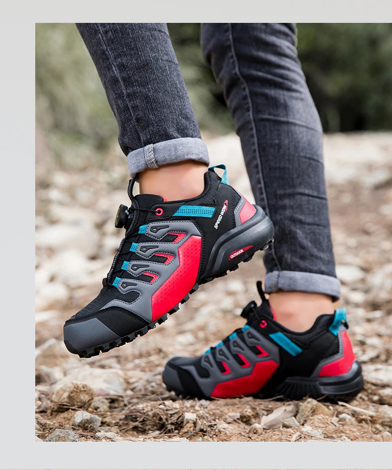 Men's Hiking Shoes Suede Leather Outdoor Shoes Wear-resistant Men Trekking Walking Hunting Tactical Sneakers