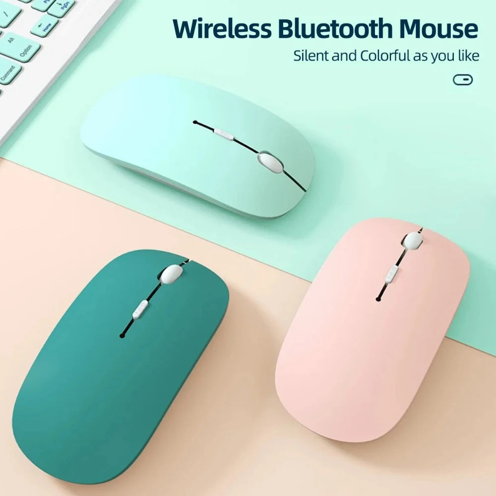 Bluetooth-compatible Mouse Wireless Mouse Silent Computer Mice Portable Working Gaming Mouse For Laptops iPad Tablet PC Computer