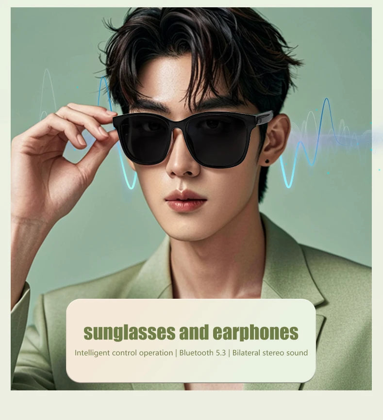 LIGE Bluetooth Inteligente Glasses Life Waterproof Smart Glasses Anti-blue Glasses Anti-ultraviolet Sunglasses for Android iOS