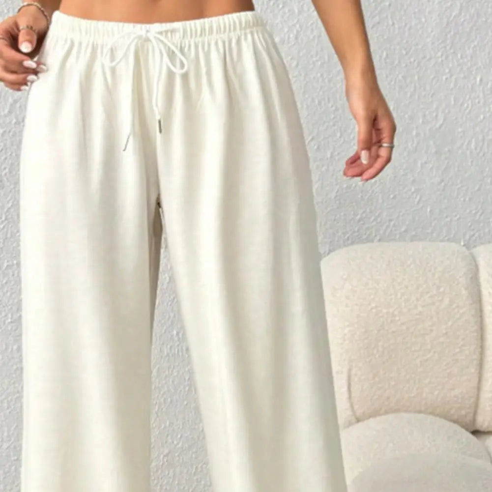 Women Sweatpants High Waisted Wide Leg Sport Pants Elastic Waistband Drawstring Stretchy Soft Workout Jogging Pants Activewear