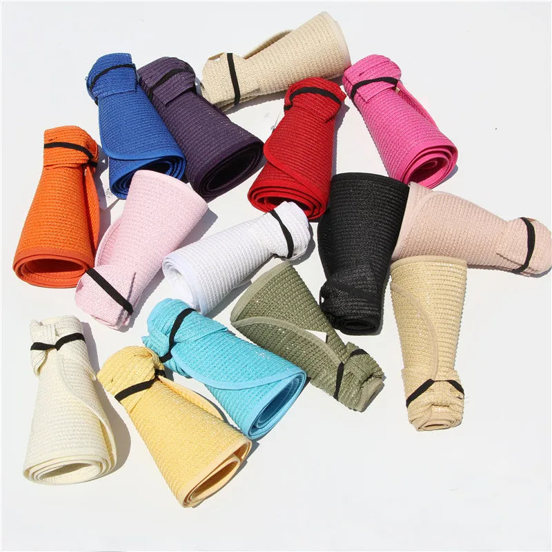 Summer Hats For Women Empty Top Large Brim Sun Hat Sunscreen Breathable Foldable Travel Beach Sunhat Visor Cap Wholesale New