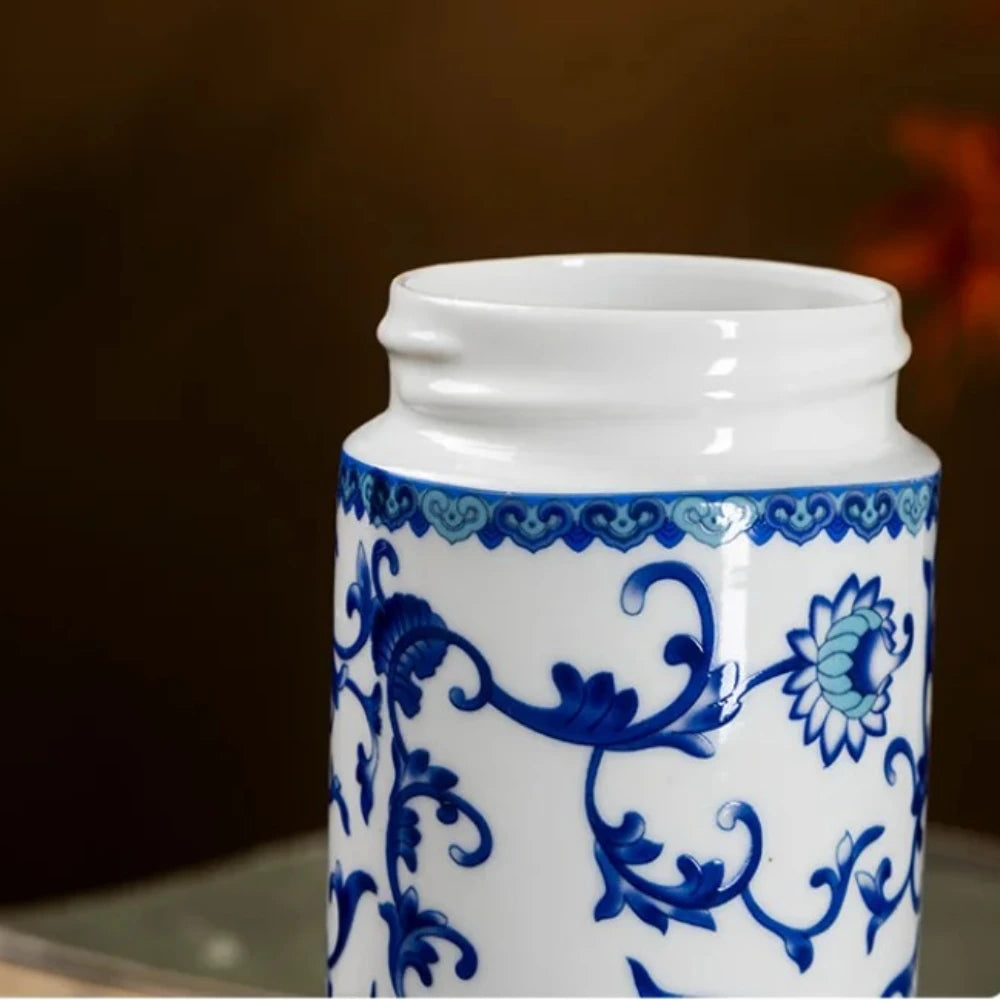 500ML Double-layer Ceramic Cups Enamel Thermos for Tea High-temperature Home Office Resistant Cups with Lids Portable Travel Mug