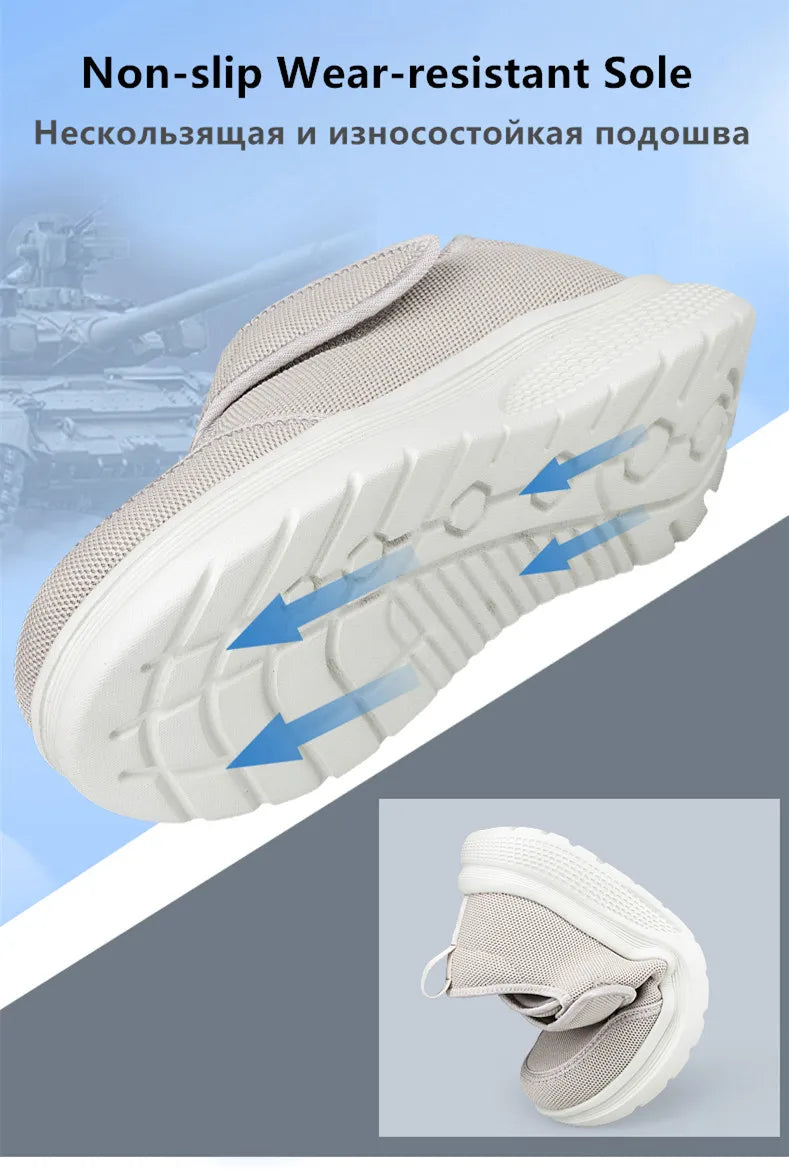 New Wide Toe Men's Barefoot Shoes Orthopedics Wide Feet Swollen Shoes Comfortable Diabetic Shoe Walking Shoes Men's Shoes