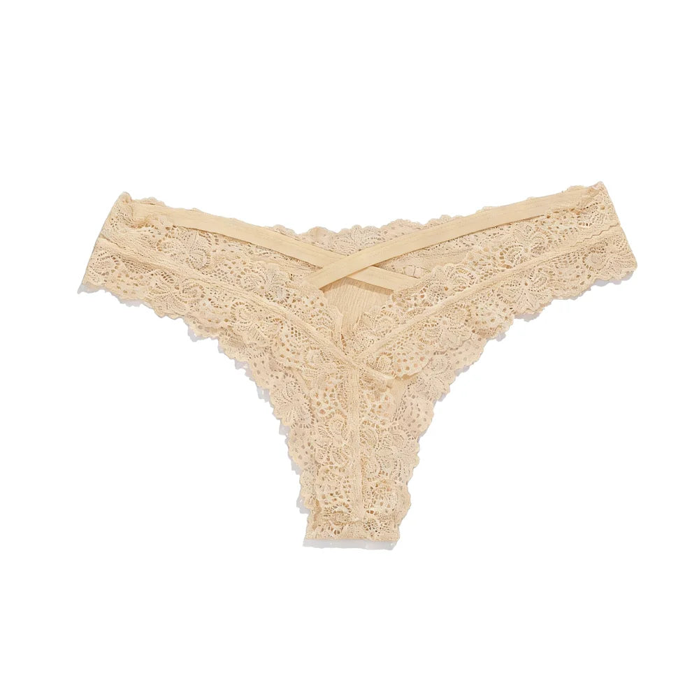 Lingerie Hollow Underwear Women Low Waist Breathable Lady Panties Seamless Briefs Lace Thong Girl Lady