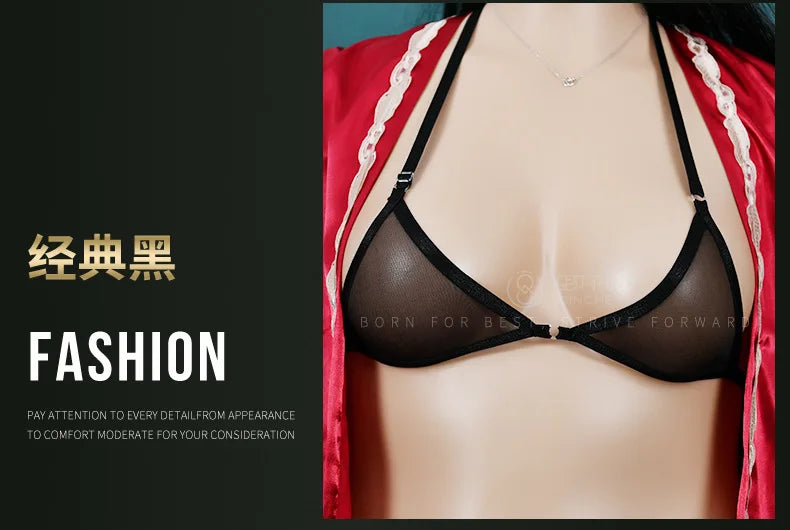 Sexy Women Bra Set Ultra-Thin Invisible Transparent Women's Lingerie Bra Panties Set Adjustable