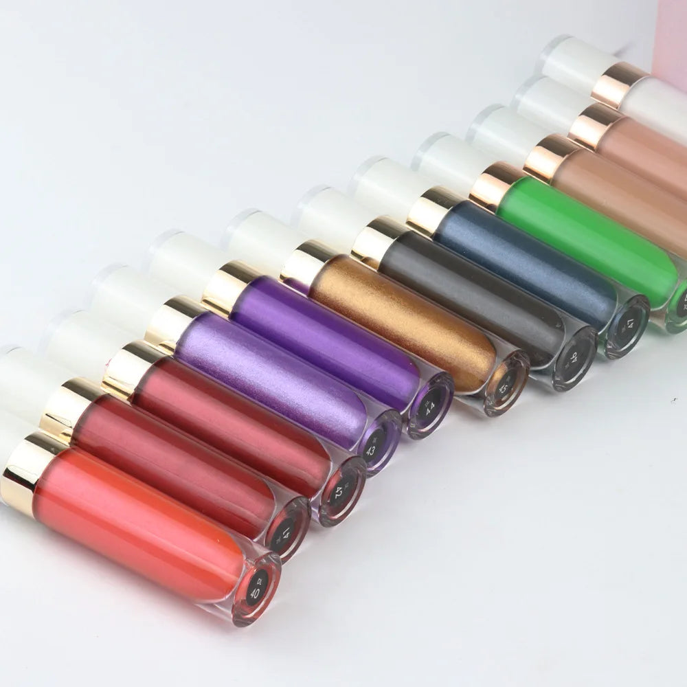 Liquid Lipstick Waterproof Private Label Makeup Lip gloss Rose Rouge Silk Liptint Matte Sexy Red White Lip Stain Lipgloss Bulk