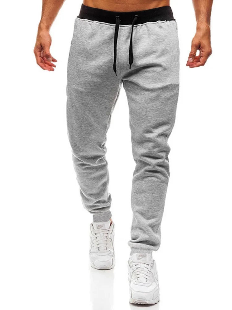 Sports Pants, Spring and Autumn Jogging Pants, Jogging Pants, Casual Sports, Men's Fitness, 3-color Black Belt Jogging Pants