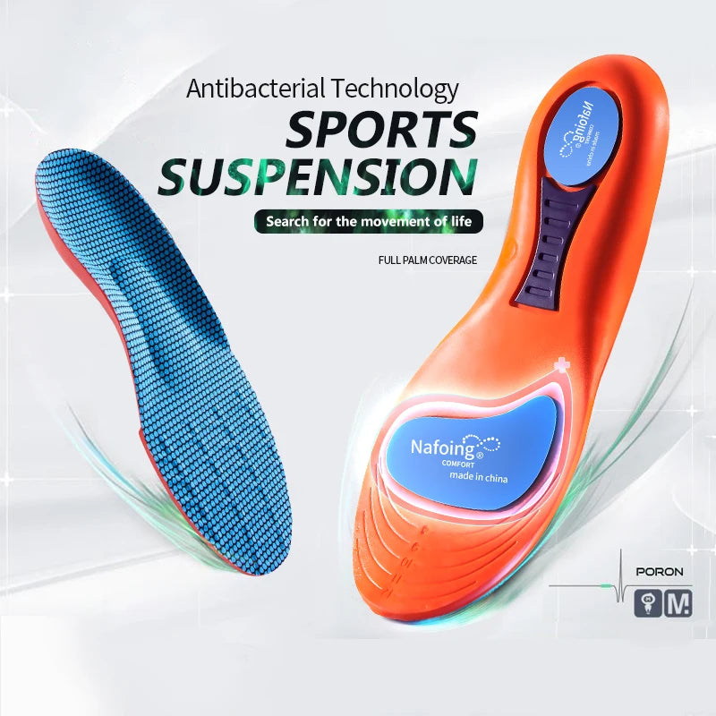 Orthopedic Insoles for Feet Sport Shock-absorbing Insole for Shoes Arch Support Plantar Fasciitis Templates Pads Men Women Sole