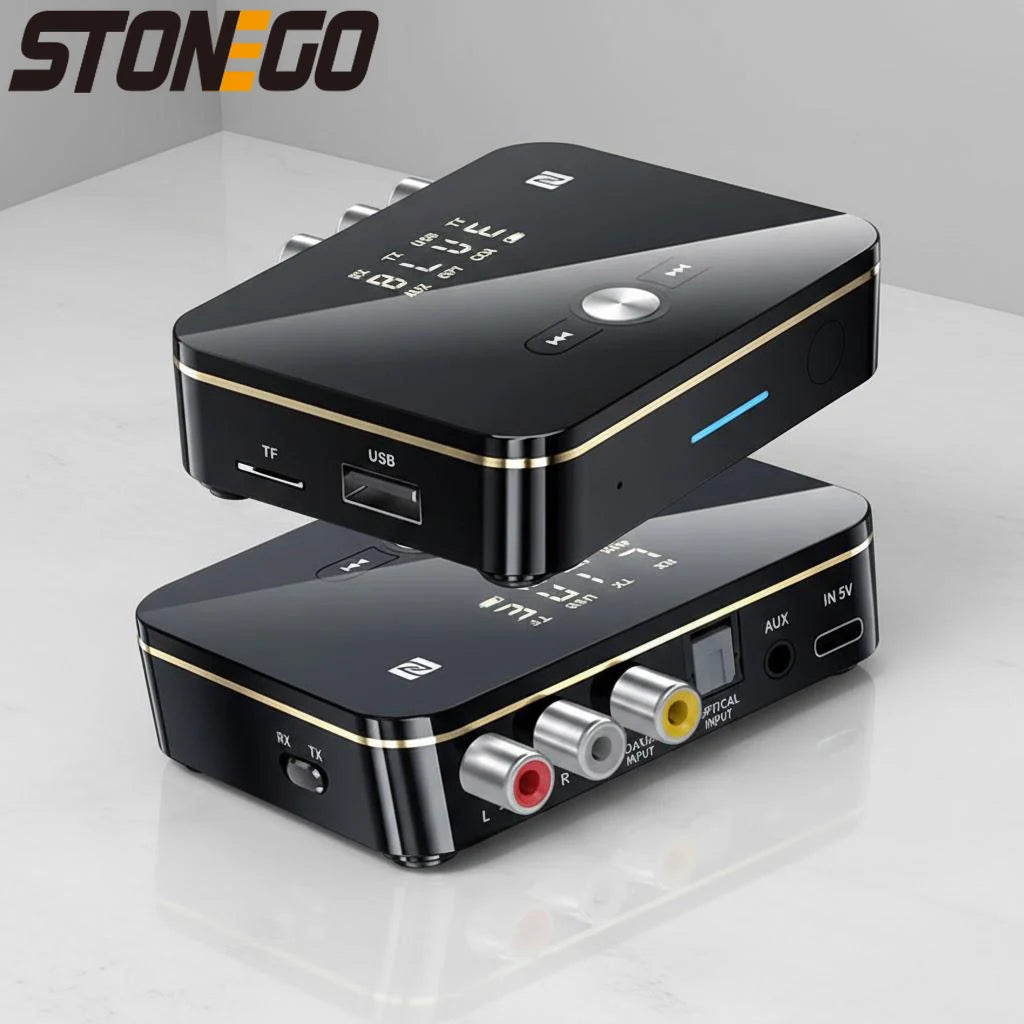 Bluetooth 5.0 Transmitter Receiver Wireless Audio Adapter for TV Home Stereo Car PC MP3 Player Portable High Quality
