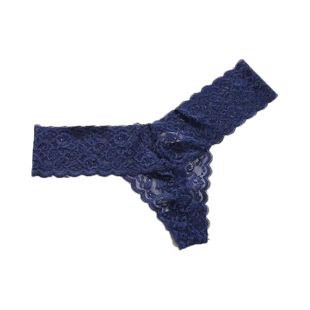 Lingerie Low Waist Lace Seamless Panties Thong Bow Underwear for Women Cotton Crotch Transparent Mesh Lace Briefs Lady