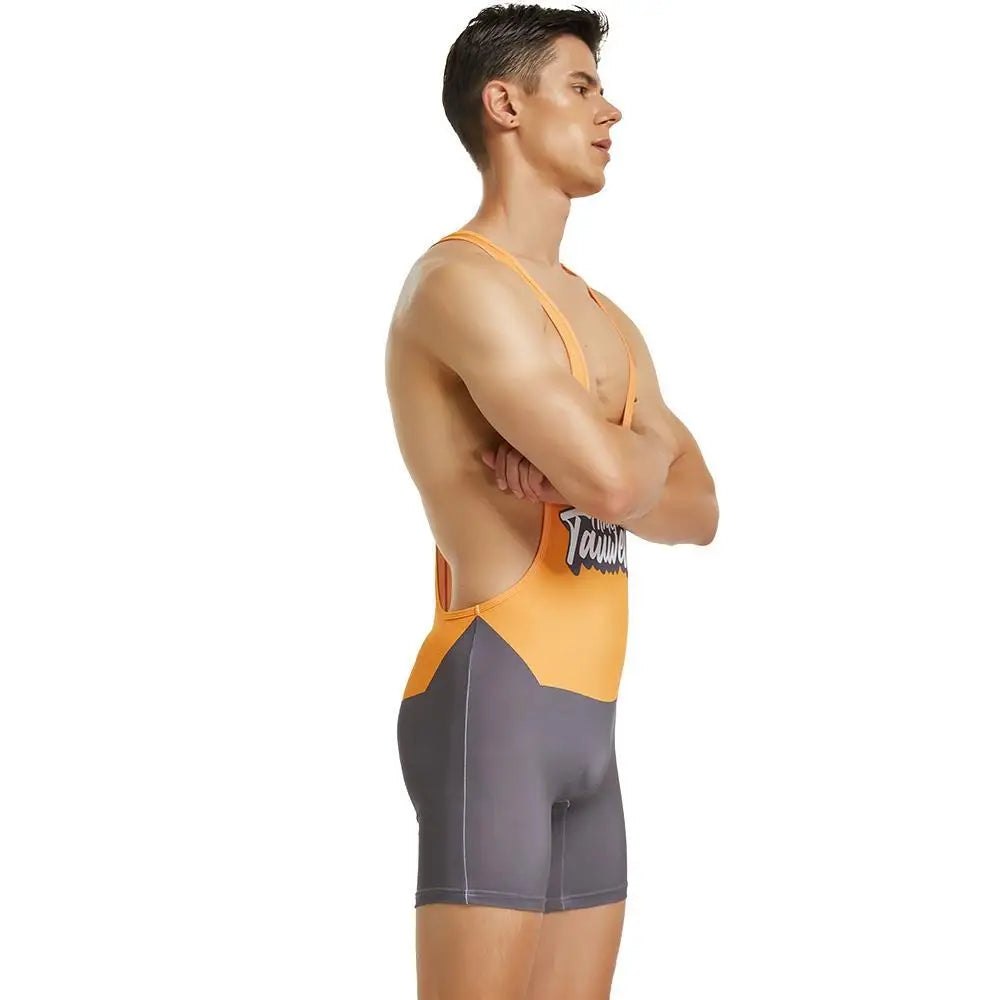 SEOBEAN Mens Undershirts Bodysuit Wrestling Singlet Fitness Workout One-piece Vest Bodywear Underwear Bodybuilding Jumpsuit
