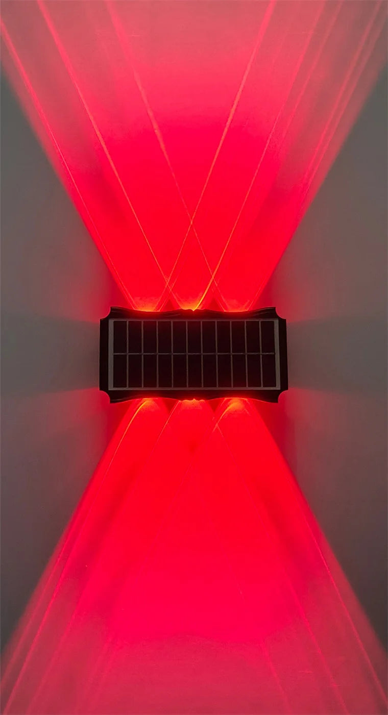 Solar LED Light Wall Lamp Outdoor Waterproof High Brightness Up and Down Luminous Lighting for Outdoor Garden Decoration
