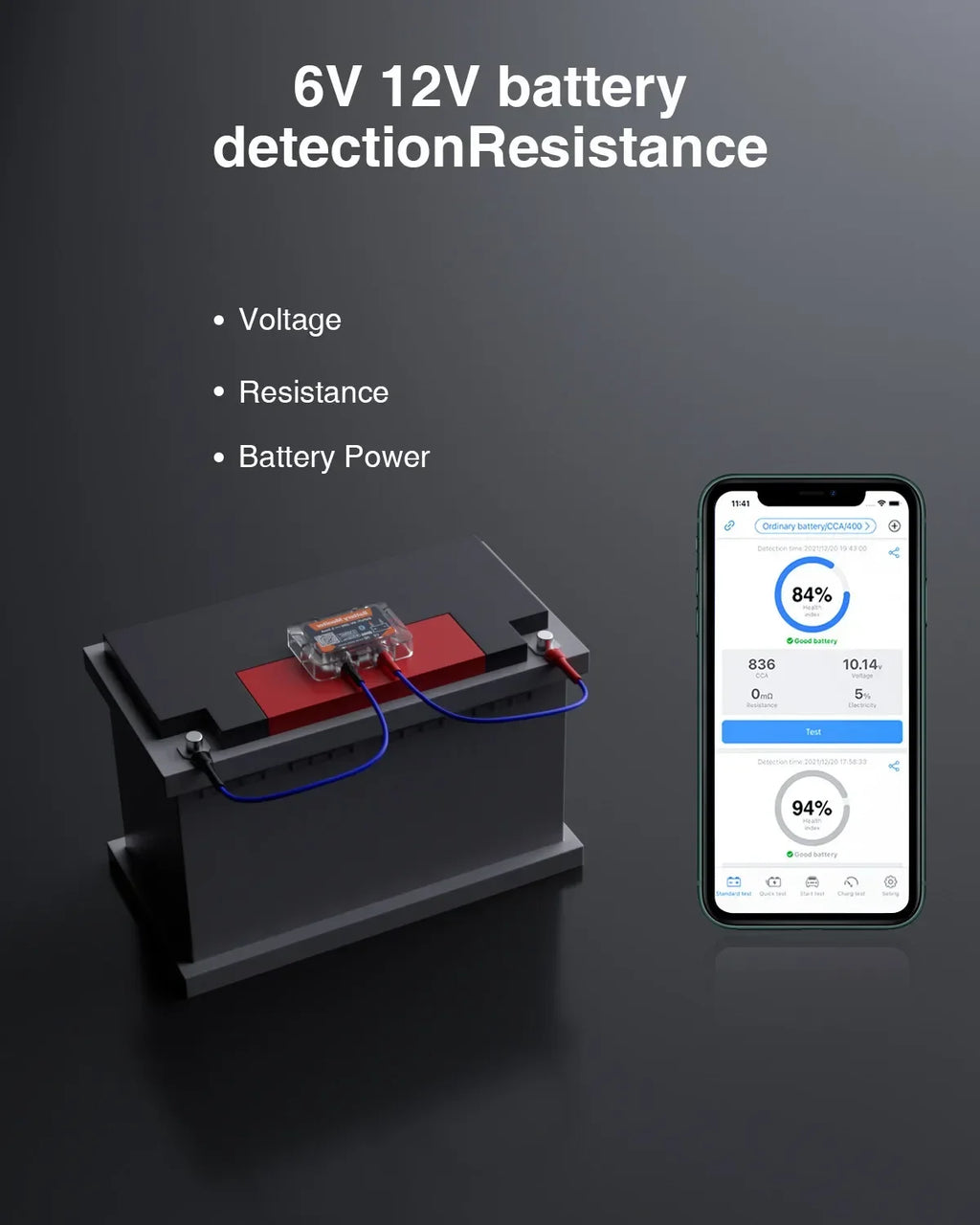 Wireless Bluetooth 4.0 12V Battery Monitory BM6 With Car Battery Health Check APP Monitoring Battery Tester For Android IOS Hot