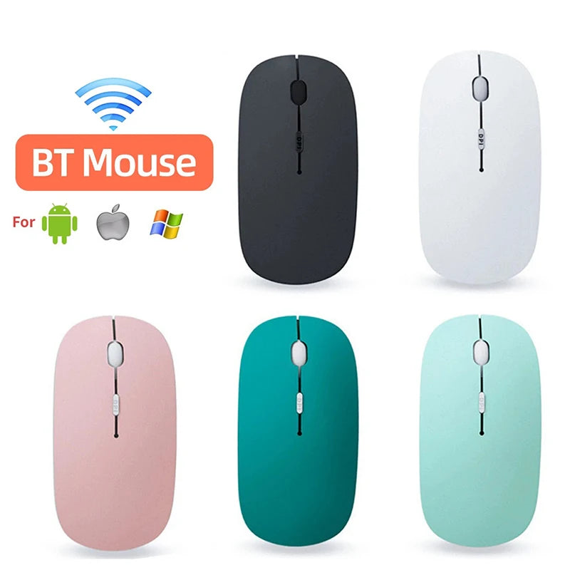 Bluetooth-compatible Mouse Wireless Mouse Silent Computer Mice Portable Working Gaming Mouse For Laptops iPad Tablet PC Computer