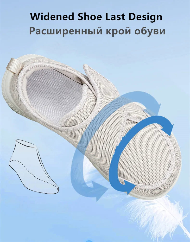 New Wide Toe Men's Barefoot Shoes Orthopedics Wide Feet Swollen Shoes Comfortable Diabetic Shoe Walking Shoes Men's Shoes