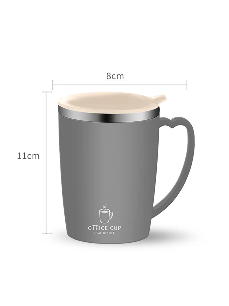 Portable Thermal Water Bottle 350ml Thermos Mug 304 Stainless Steel Coffee Cup with Handle Leak-Proof Vacuum Flask Insulated Cup