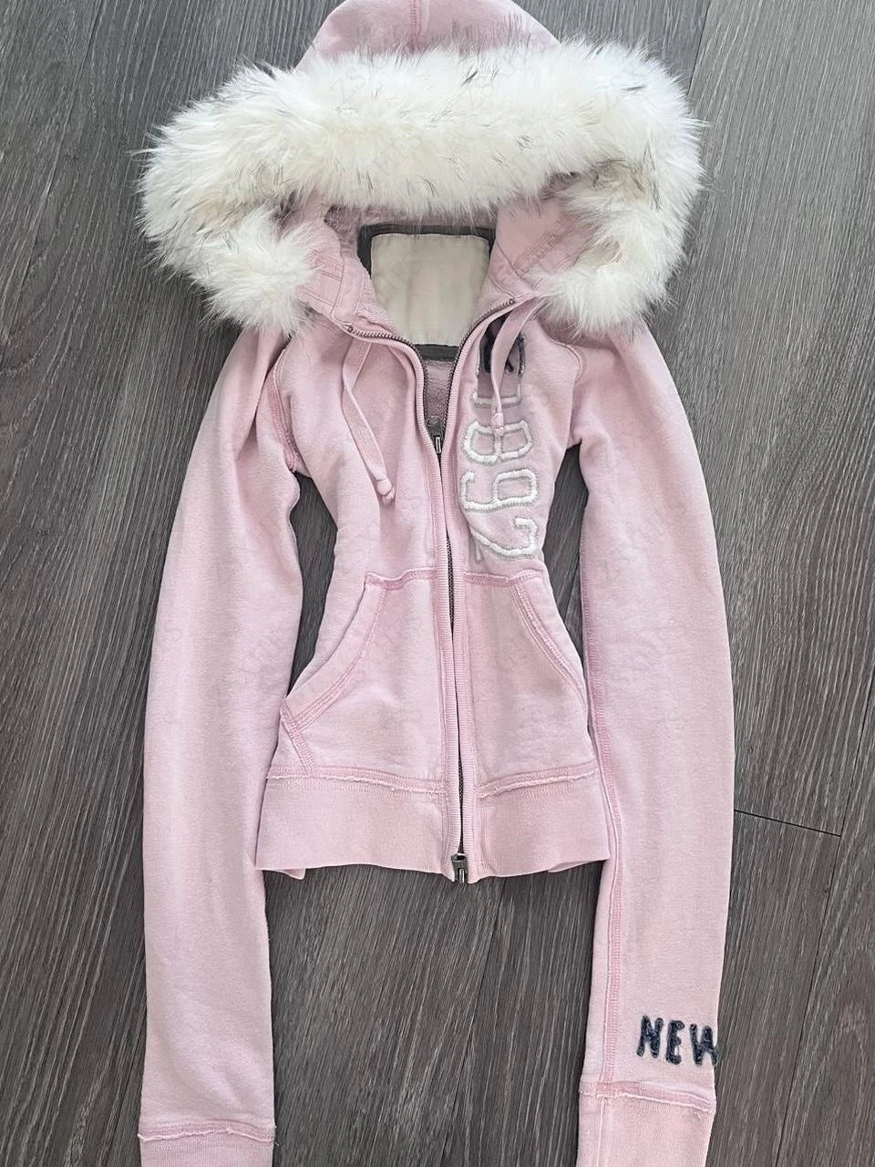 Hoodies Women Clothes 2000s Summer Pink Girly Fix Fox Aesthetic Kawaii Y2k Sweet Zip Up Hoodie Punk Loose Sweatshirt Coat Y2k