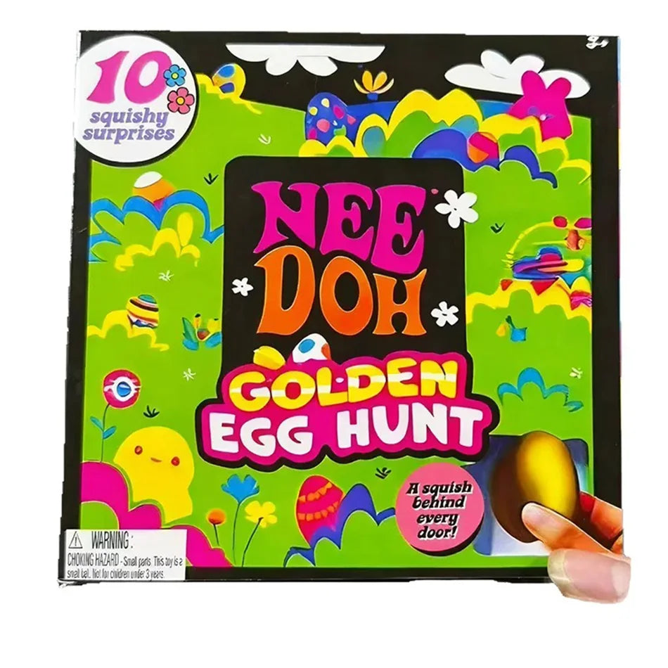 2026 New Needoh Golden Egg Treasure Hunt Blind Box Toy With Squishy Surprise Stress Relief Squeeze Kids' Easter Party Toy