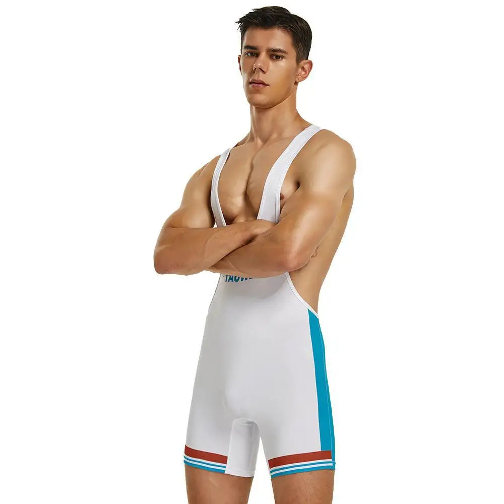 SEOBEAN Mens Undershirts Bodysuit Wrestling Singlet Fitness Workout One-piece Vest Bodywear Underwear Bodybuilding Jumpsuit