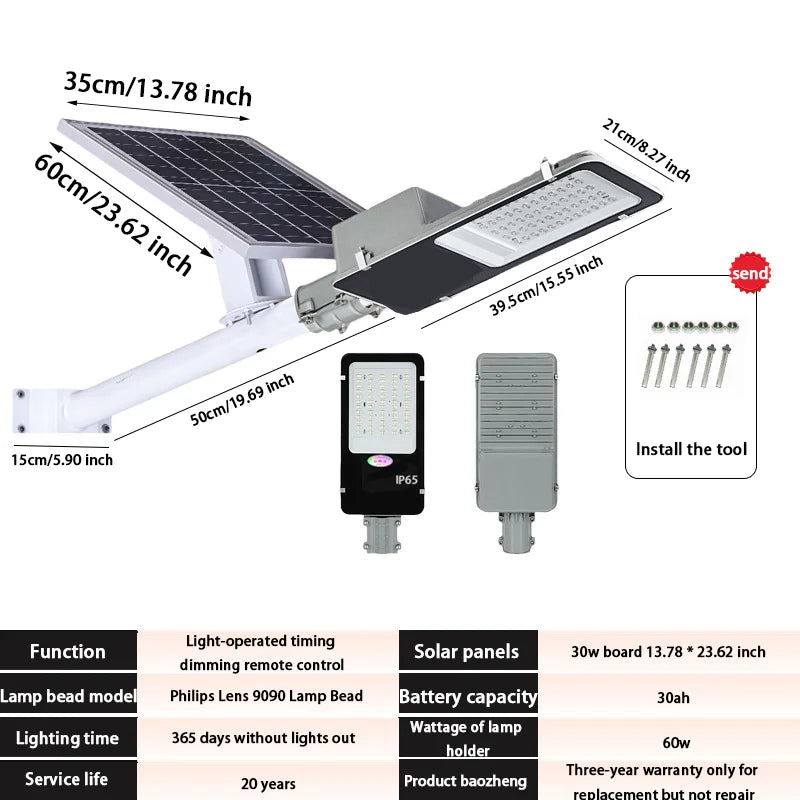 9000W Solar Street Lights Outdoor Commercial Parking Lot Light Dusk to Dawn Solar Security Flood Lights Solar Lamp for Yard Road