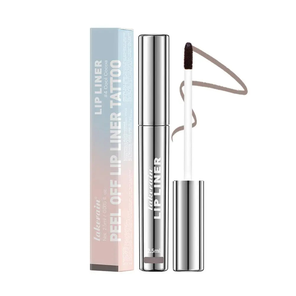 Waterproof Lip Liner Peel Off Tattoo Lipgloss Waterproof Long Lasting Matte Lip Tint Brown Contour Tear-off Lips Stain Cosmetic