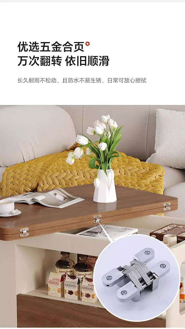 Folding Coffee Tables Multifunctional With Wheels Living Room Storage Side Tables Lounge Center Dining Table Hotel Furniture